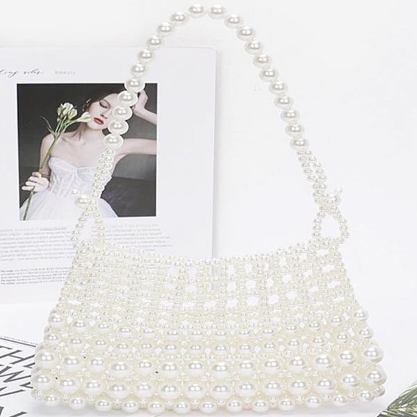 Faux pearl elegance clutch bag