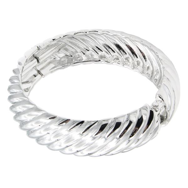 Silver hinged bangle bracelet