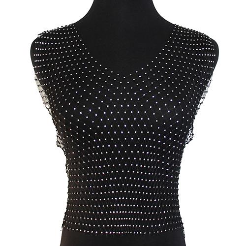 BLK - RHINESTONE TOP