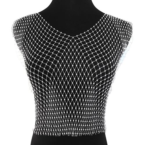 WHITE - RHINESTONE TOP