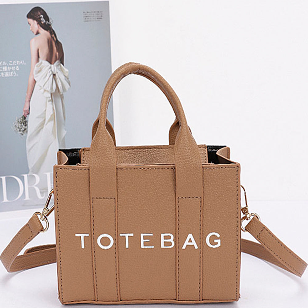 BEIGE LEATHER TOTE BAG