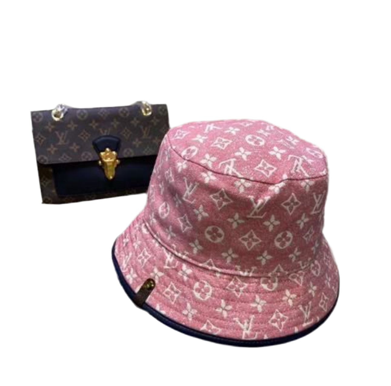 Pink bucket hat