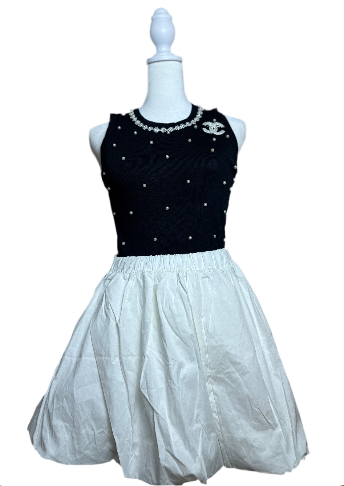 Bubble white skirt