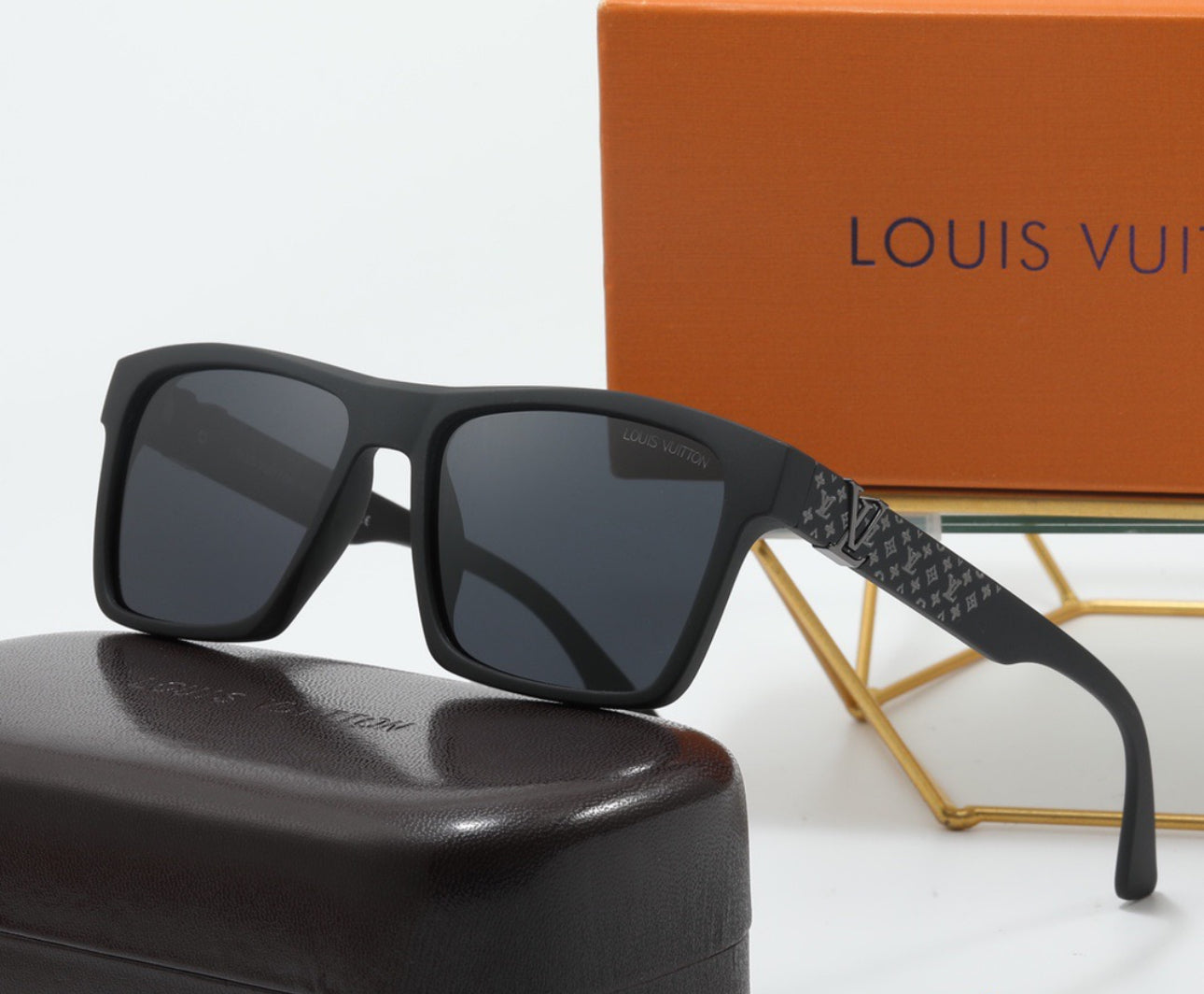 L all black sunglasses