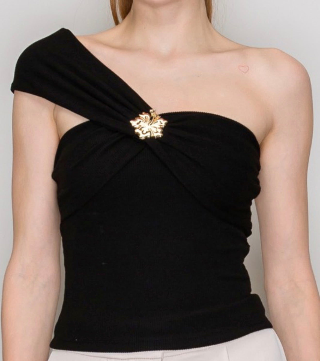 Black & gold top