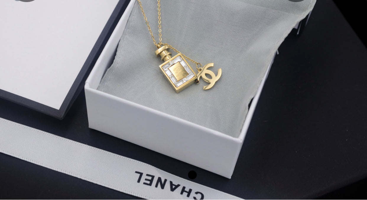 CC gold necklace