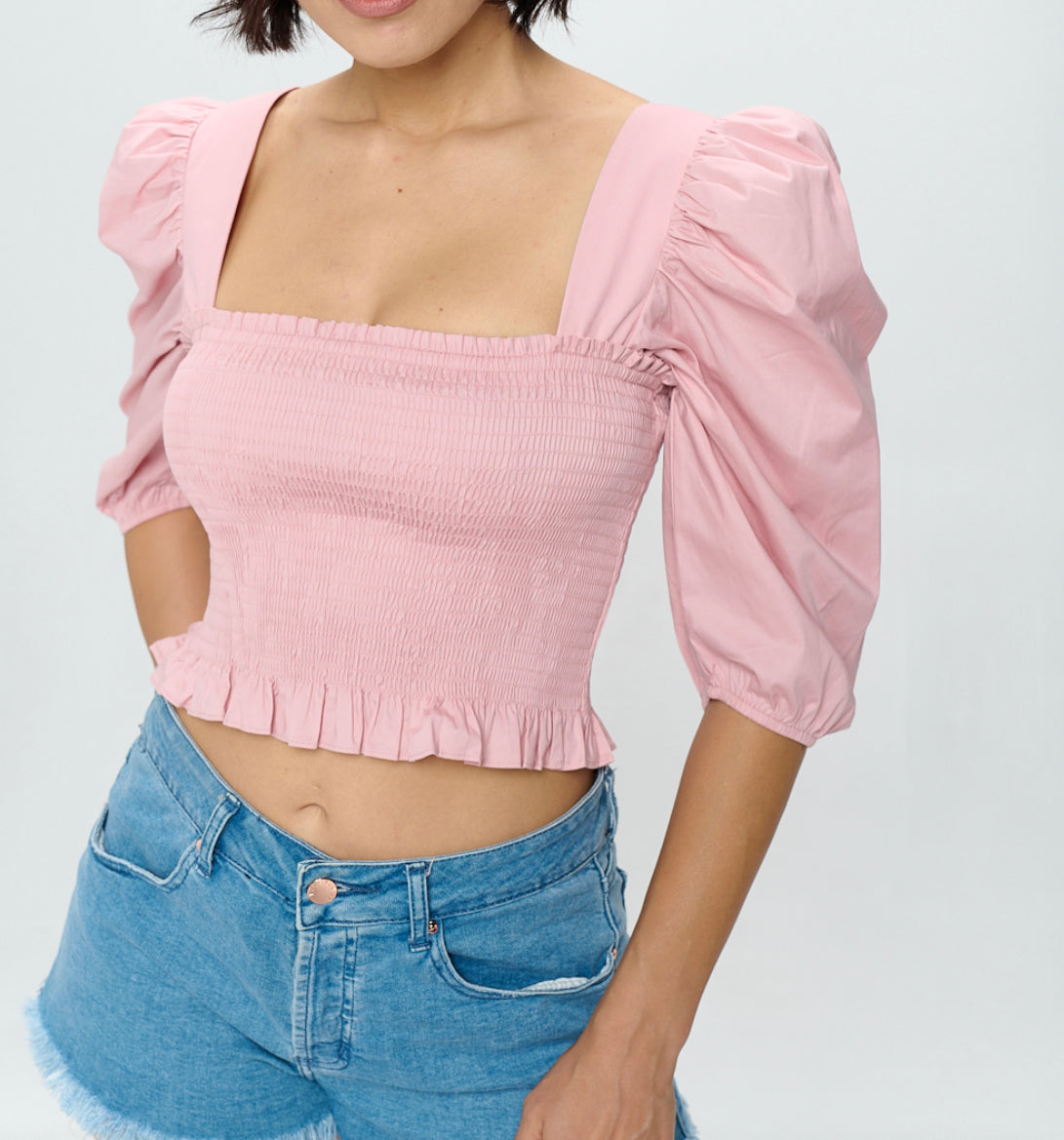 Puff sleeves top