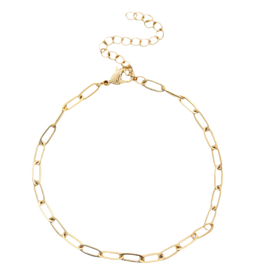 Oval link bracelet (gold dipped)