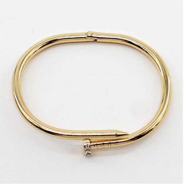 Nail shape metal bracelet