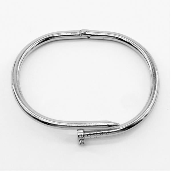 Nail shape metal bracelet