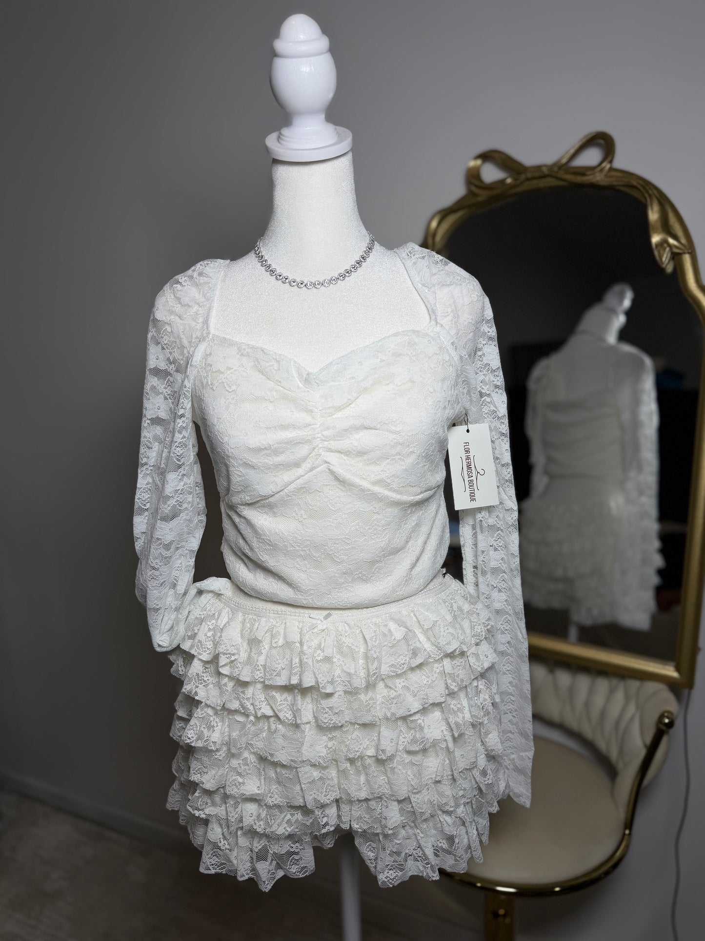 Sweetheart lace set