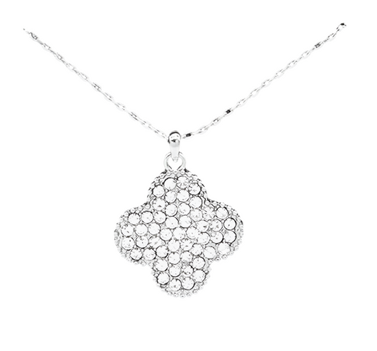 Clover pendant necklace (silver dipped)