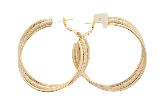 Triple hoop earrings (gold dipped)