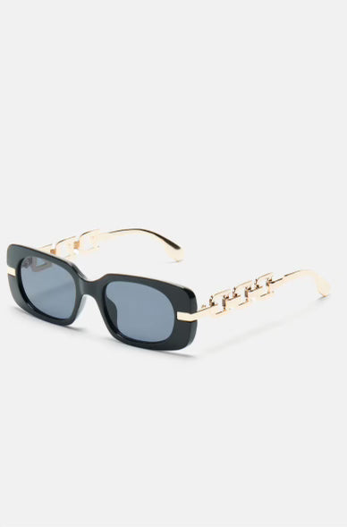 BLACK AND GOLD SUNGLASSES