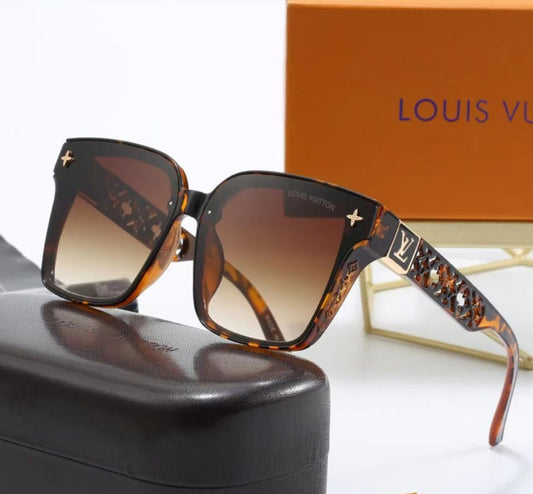 L brown and gold sunglasses