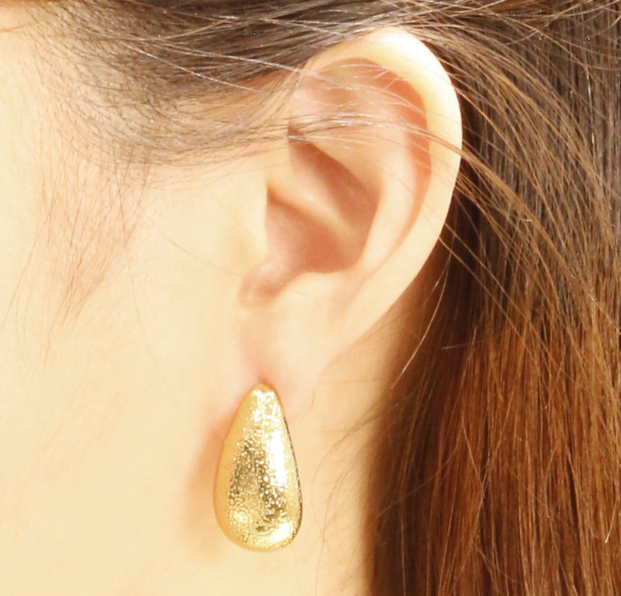 Teardrop post earrings (gold dipped)