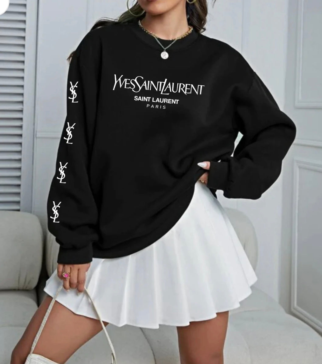 BLACK YSL INSPIRED SWEATSHIRT